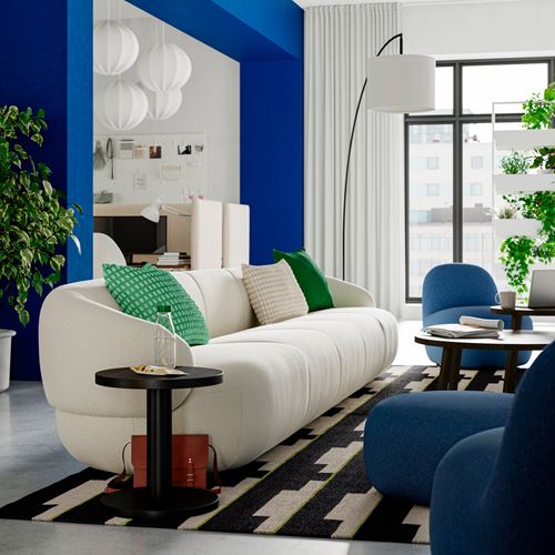 IKEA - LILLESATER, 6-seat sofa, Axvall off-white