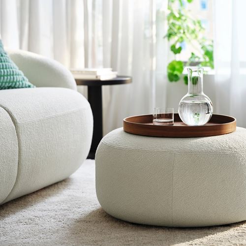 IKEA - LILLESATER, pouffe, Axvall off-white