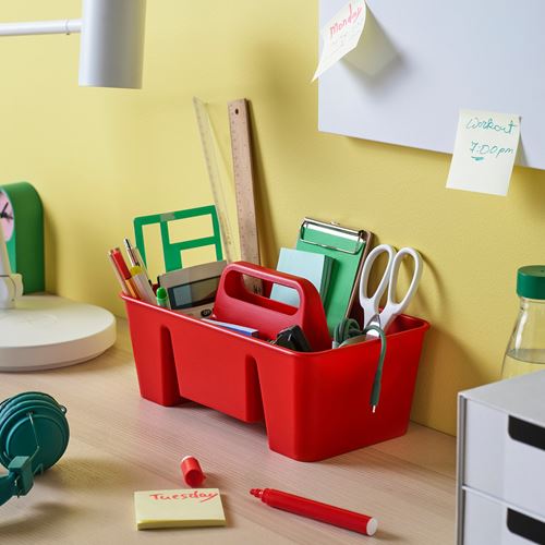 IKEA - STACKSTOD, desk organiser, red, 32x18x16 cm