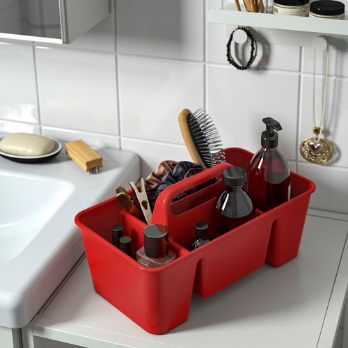 IKEA - STACKSTOD, desk organiser, red, 32x18x16 cm