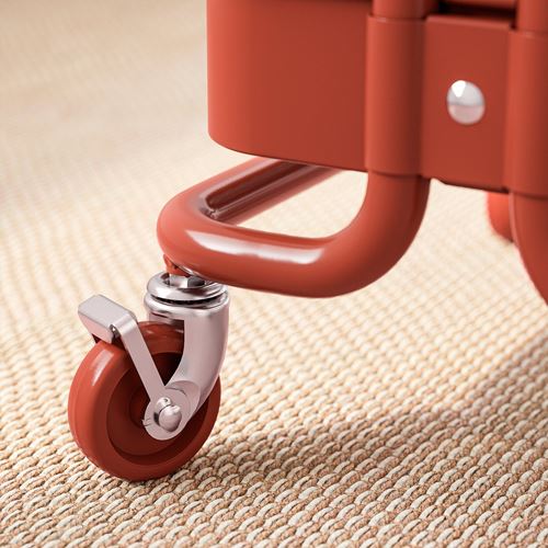 IKEA - RASKOG, trolley, red-brown, 28x38x61 cm