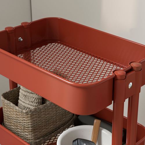 IKEA - RASKOG, trolley, red-brown, 28x38x61 cm