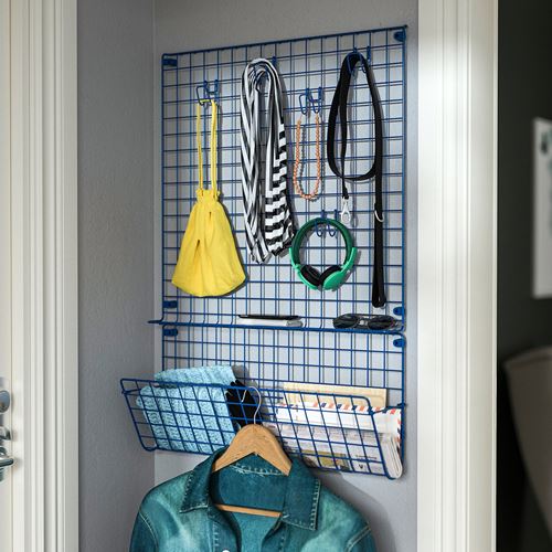 IKEA - GREJIG, wall pocket, blue, 58x17x28 cm