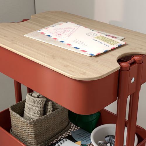 IKEA - RASKOG/NORRAVA, trolley, red-brown, 35x45x77 cm