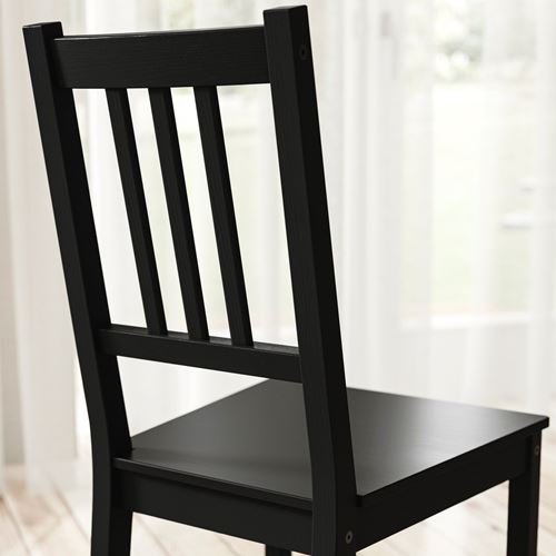 IKEA - PINNTORP, wooden chair, black