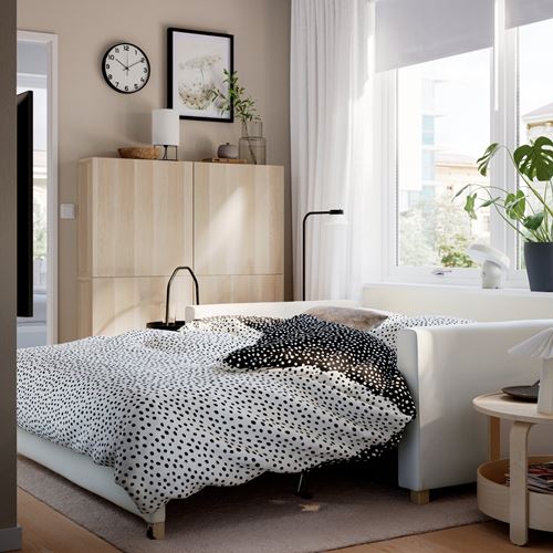 IKEA - SALTSJÖBADEN, 2-seat sofa-bed, Blekinge white