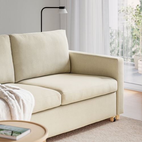 IKEA - SALTSJÖBADEN, 2-seat sofa-bed, fridtuna light beige