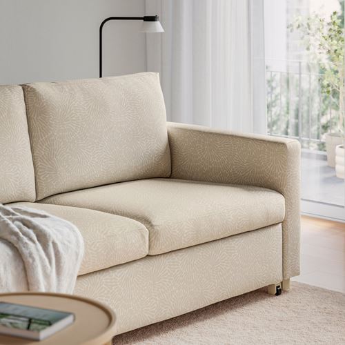 IKEA - SALTSJÖBADEN, 2-seat sofa-bed, vittangi light beige-white