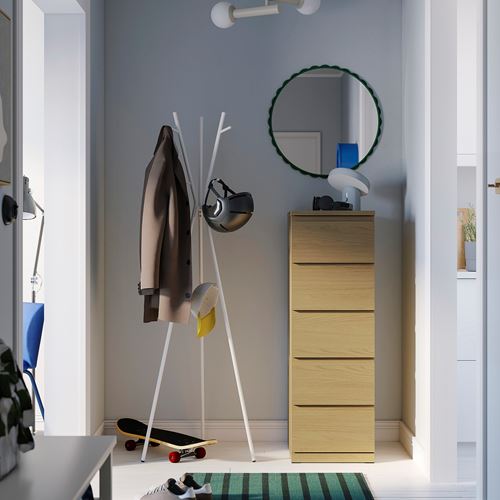 IKEA - STORKLINTA, 5 çekmeceli şifonyer, meşe görünümlü, 40x50x120 cm