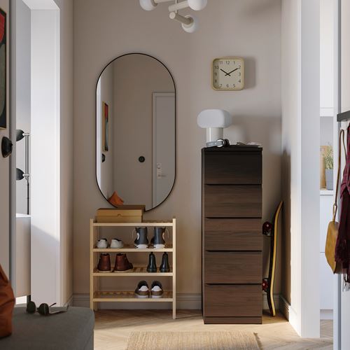 IKEA - STORKLINTA, chest of 5 drawers, oak effect-dark brown, 40x50x120 cm