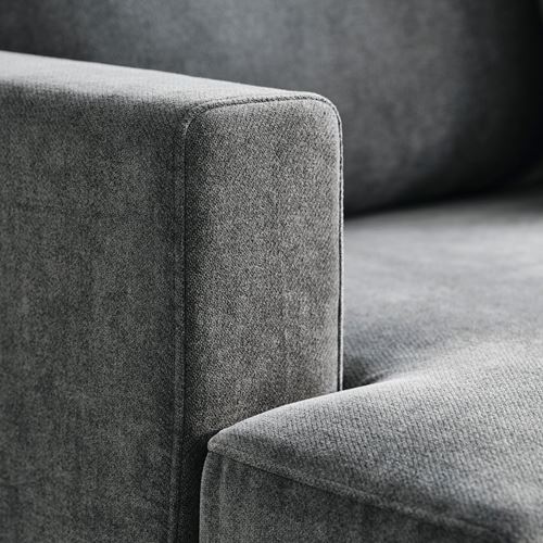 IKEA - UPPAKRA, 3'lü kanepe, Johanneshov koyu gri