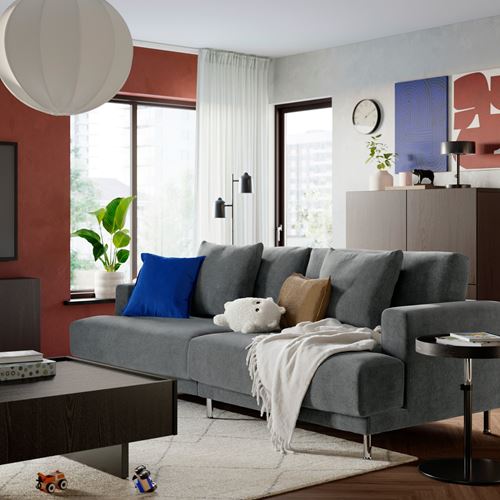 IKEA - UPPAKRA, 3'lü kanepe, Johanneshov koyu gri