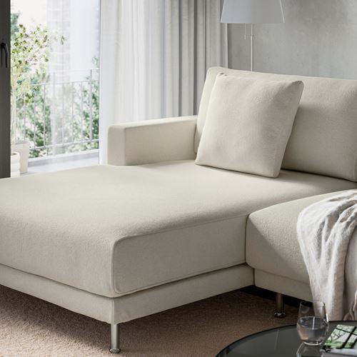 IKEA - UPPAKRA, 3-seat sofa with chaise longue, Axvall off-white