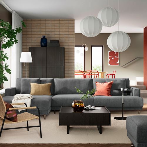 IKEA - UPPAKRA, 4,5-seat sofa and chaise longue, Axvall off-white