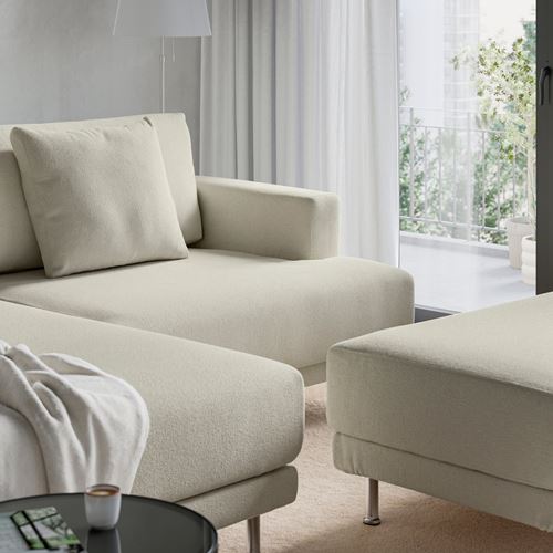 IKEA - UPPAKRA, 3-seat sofa with chaise longue, Axvall off-white