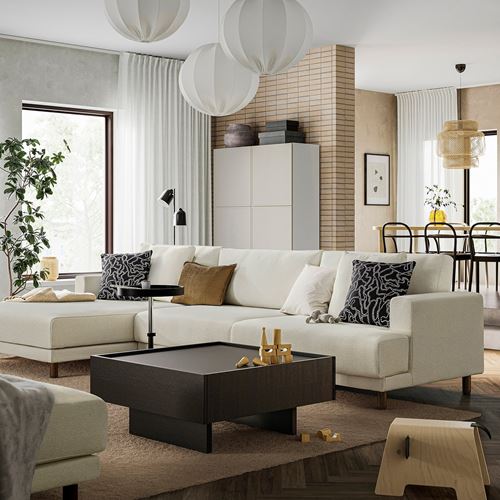 IKEA - UPPAKRA, 4,5-seat sofa and chaise longue, Axvall off-white