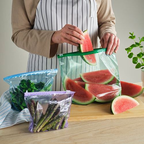 IKEA - ISTAD, kilitlenebilir buzdolabı poşeti, karışık renkler, 1-2-4 lt
