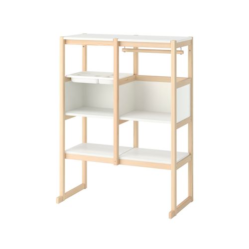 IKEA - FLISAT, saklama ünitesi, çam-beyaz, 88x38x117 cm