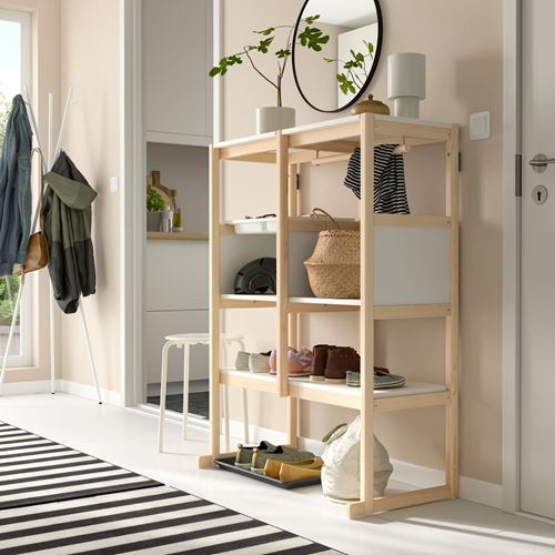 IKEA - FLISAT, saklama ünitesi, çam-beyaz, 88x38x117 cm
