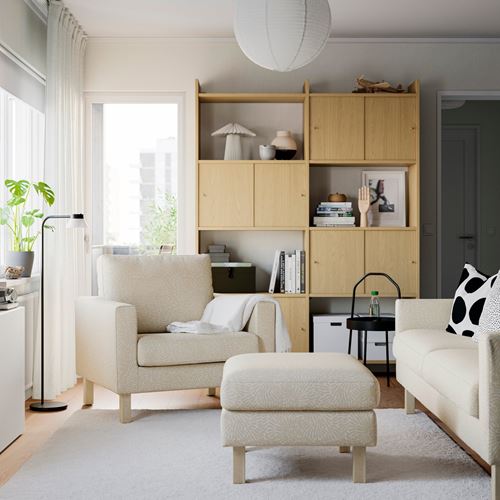 IKEA - SALTSJÖBADEN, armchair, vittangi light beige-white