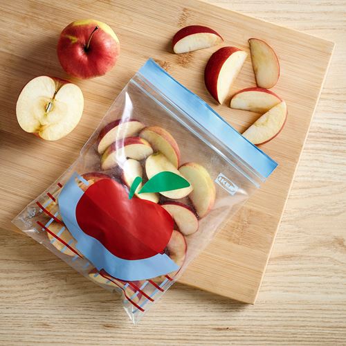 IKEA - ISTAD, resealable bag, blue/red, 1 l