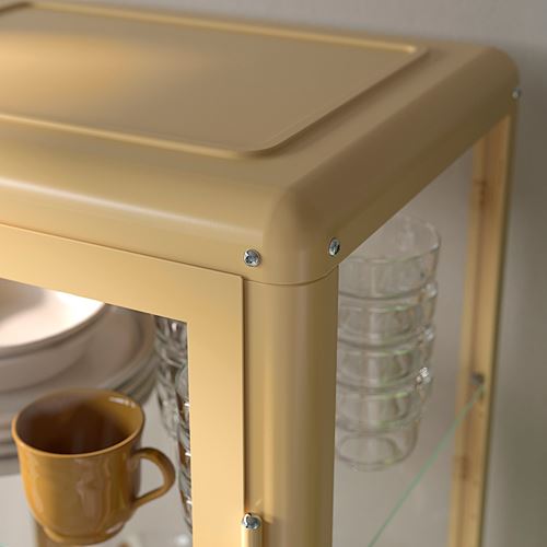 IKEA - FABRIKOR, glass cabinet, dark yellow, 57x150 cm