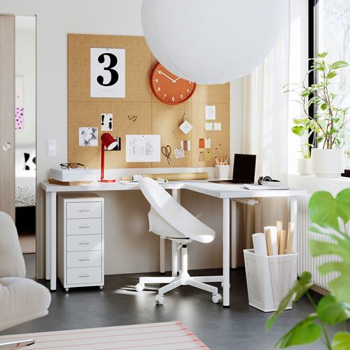 IKEA - LAGKAPTEN/LINNMON, desk, white, 120x160 cm