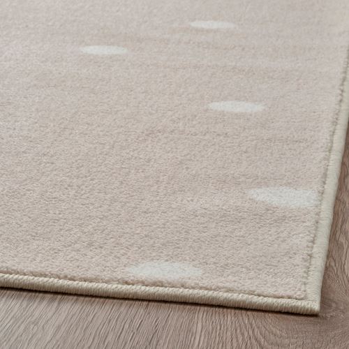IKEA - LEN, kids rug, beige-dotted, 133x160 cm