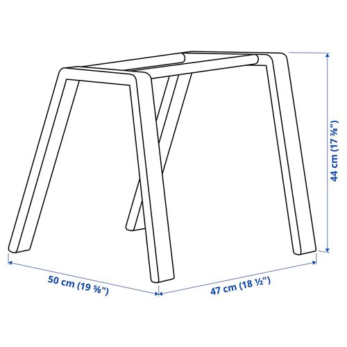 IKEA - SKALSTA, yemek sandalyesi iskeleti, profilli metal-siyah/gri