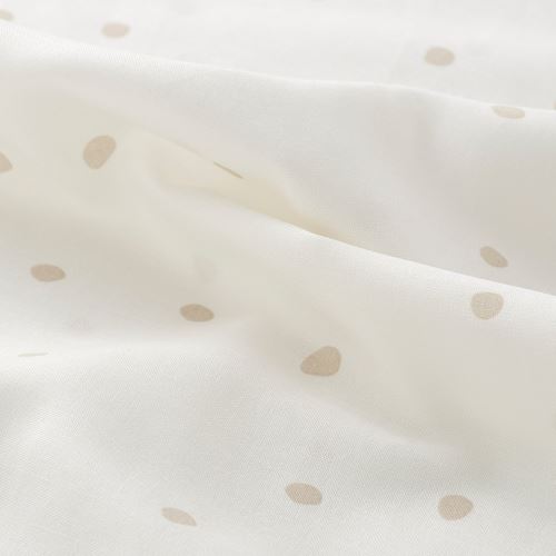 IKEA - LEN, quilt cover/pillowcase for cot, white-beige, 110x125/35x55 cm