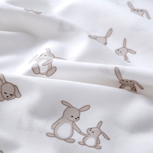 IKEA - LEN, quilt cover/pillowcase for cot, white-beige, 110x125/35x55 cm