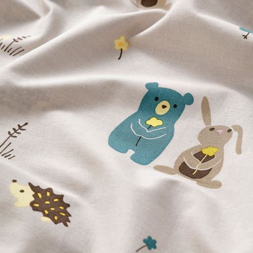 IKEA - LEN, quilt cover/pillowcase for cot, beige, 110x125/35x55 cm