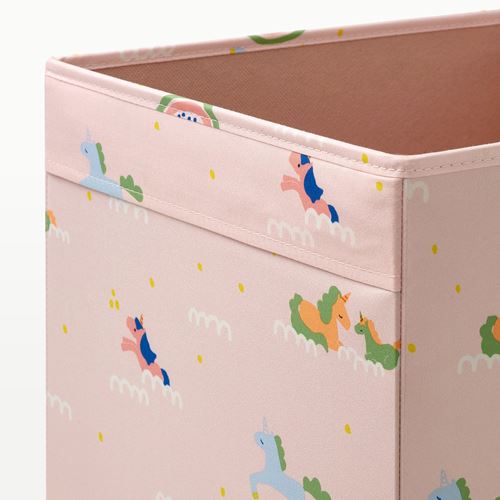 IKEA - REGNBROMS, box, pink-multicolor, 33x38x33 cm