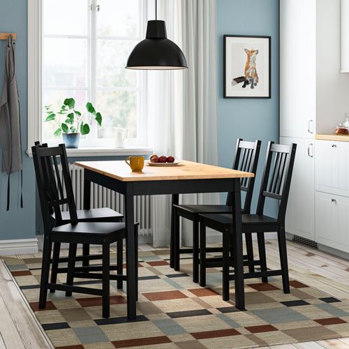 IKEA - PINNTORP, wooden chair, black