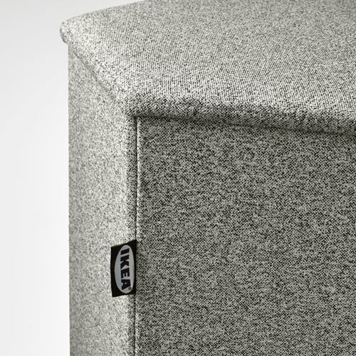 IKEA - KJUGE, pouffe with storage, öreryd grey-beige