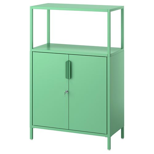 IKEA - TROTTEN, office cabinet, light green, 70x35x110 cm