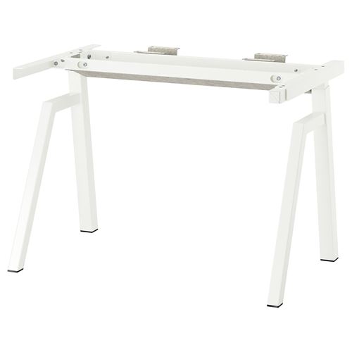 IKEA - TROTTEN, height adjustable underframe, white, 120x70 cm