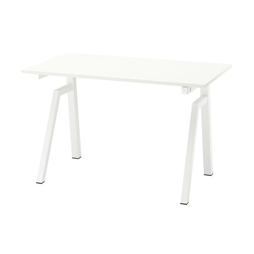 IKEA - TROTTEN/FLINTAN, çalışma masası ve sandalye, beyaz-bej, 120x70 cm