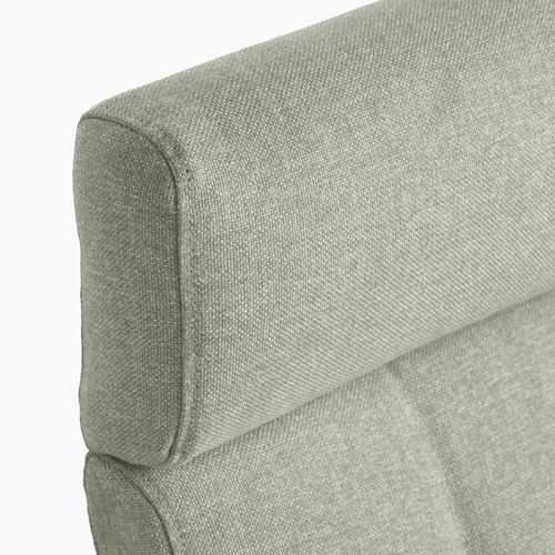 IKEA - POANG, rocking-chair and footstool, dark green-gunnared light green