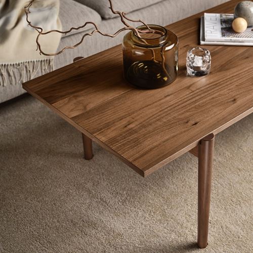 IKEA - UGGLERUM, coffee table, walnut veneer, 130x65 cm