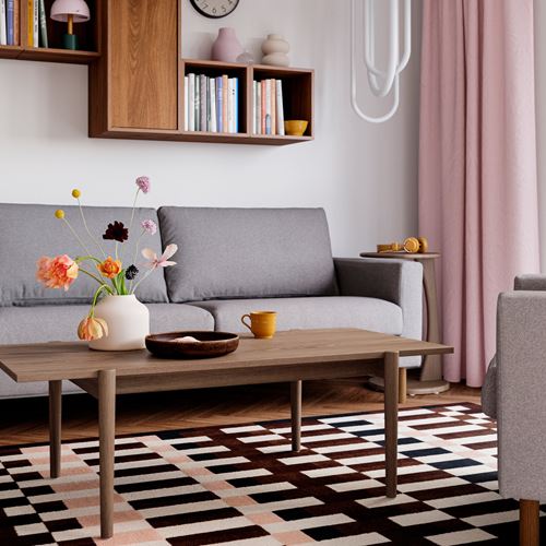 IKEA - UGGLERUM, coffee table, walnut veneer, 130x65 cm