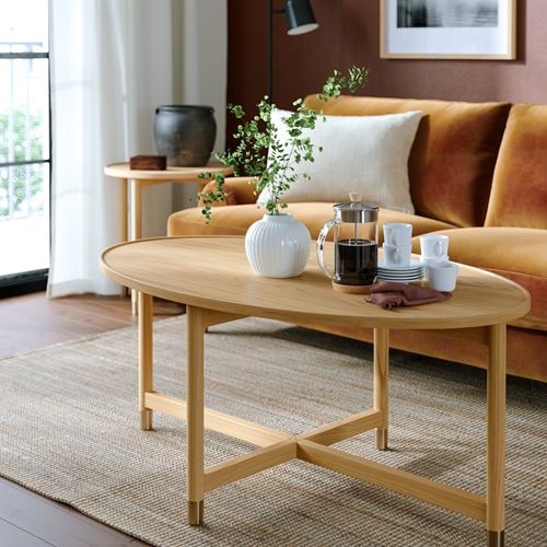 IKEA - VALNAS, 2-seat sofa, alhamn ochre-brown