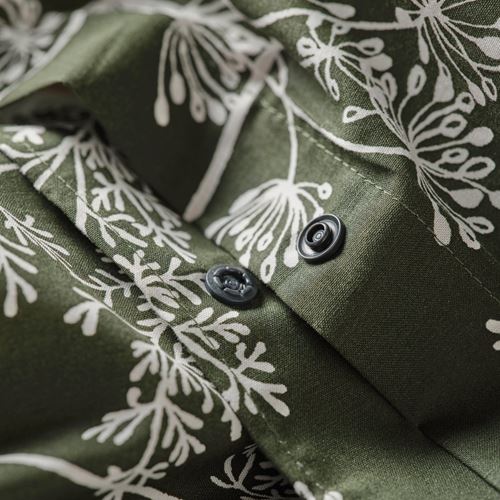 IKEA - DAGGBJORNBAR, single duvet cover sets, dark green-floral pattern, 150x200/50x60 cm