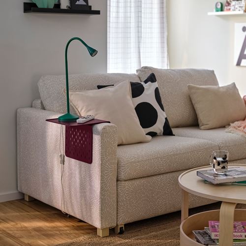 IKEA - KRAMPHULT, armrest tray, dark lilac-red