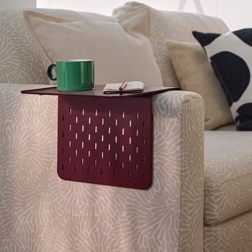 IKEA - KRAMPHULT, armrest tray, dark lilac-red