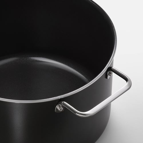 IKEA - GULDÖRING, tencere, siyah-gri, 5 lt