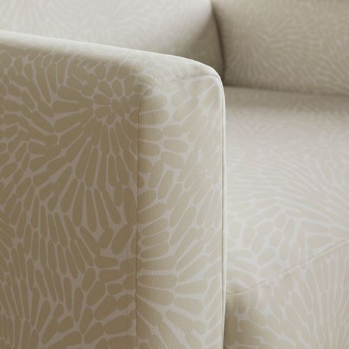 IKEA - SALTSJÖBADEN, swivel wing chair, vittangi light beige-white