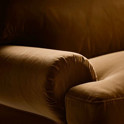 IKEA - VALNAS, 2-seat sofa, alhamn ochre-brown