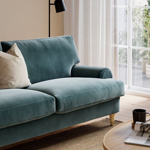 IKEA - VALNAS, 2-seat sofa, alhamn dark grey-blue