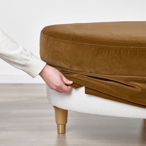 IKEA - VALNAS, puf, alhamn koyu sarı-kahverengi